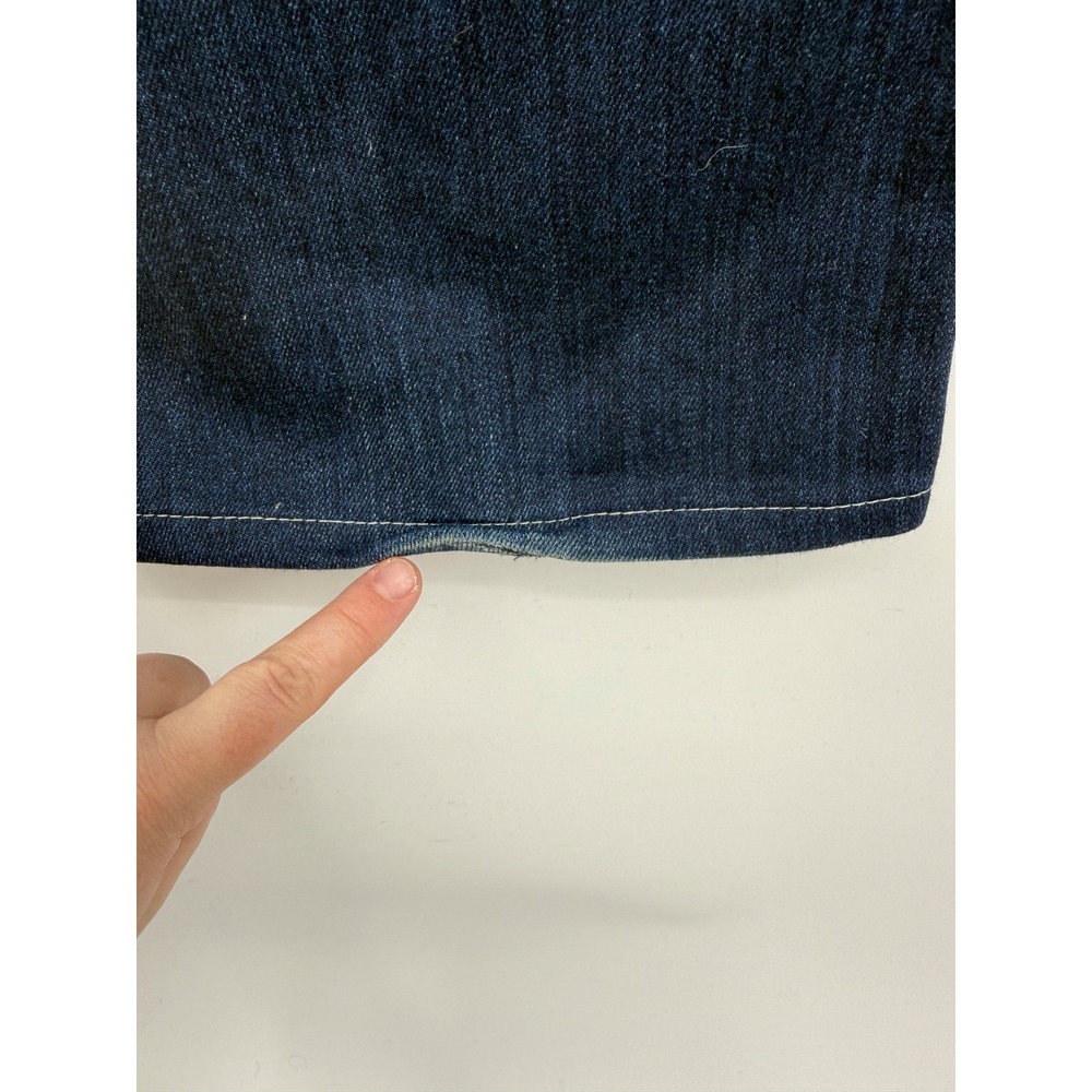 Seven7 Jeans Women 4P Blue Flare Mid Rise Contrast Stitch Stretch Denim - Picture 8 of 11